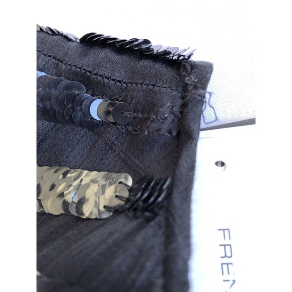 NWT French Connection SPARKLE MINI DRESS Gorgeous Black Short Sleeve Top SIZE 2 - Picture 12 of 12